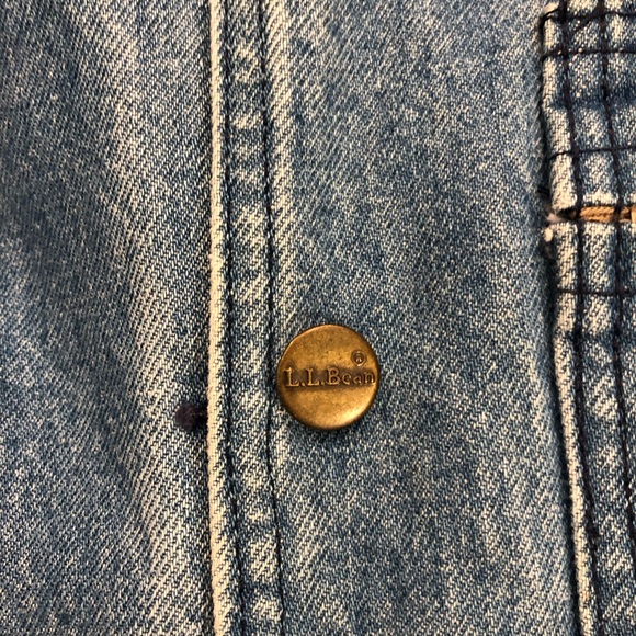 LL Bean Vintage Denim Chore Barn Coat Jacket size medium - Picture 2 of 15